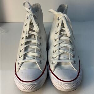 Chuck Taylor Converse White Canvas Sneakers Men 9.5 Women’s 11.5